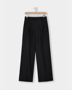 Forest Pleated Trousers - Black