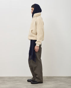 Wool Zip Up Fleece - Cream