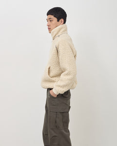 Wool Zip Up Fleece - Cream
