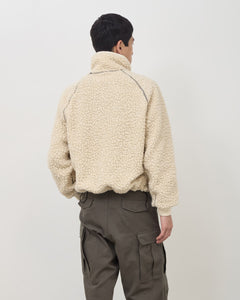 Wool Zip Up Fleece - Cream
