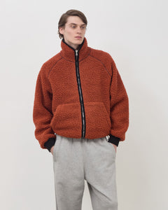 Wool Zip Up Fleece - Orange