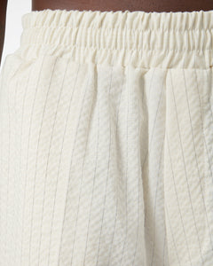 Grado Seersucker Shorts - Cream/Black Pinstripe