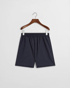 Grado Seersucker Shorts - Navy/Cream Pinstripe