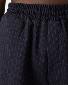 Grado Seersucker Shorts - Navy/Cream Pinstripe