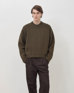 Merino Knit Sweater - Moss Green