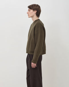Merino Knit Sweater - Moss Green