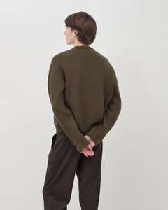 Merino Knit Sweater - Moss Green