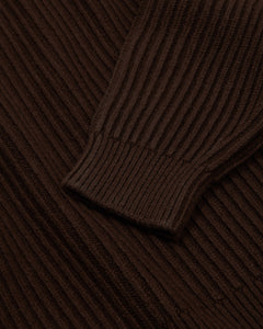 Heavyweight Merino Knit Sweater - Brown