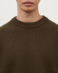 Merino Knit Sweater - Moss Green