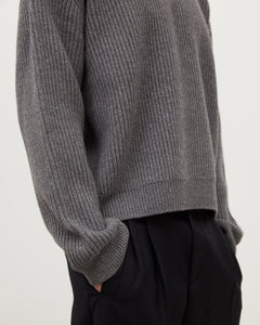 Merino Knit Sweater - Grey