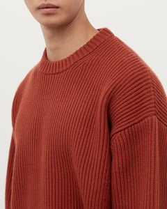 Merino Knit Sweater - Rust