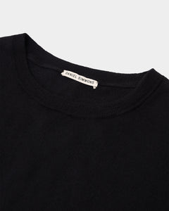 Merino Wool Knit T-Shirt - Black