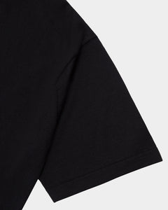 Merino Wool Knit T-Shirt - Black