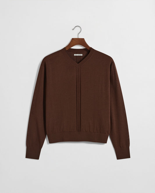 Lauro V-Neck Sweater - Brown
