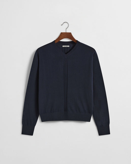 Lauro V-Neck Sweater - Dark Navy
