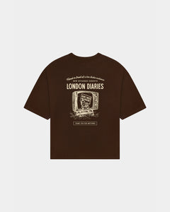 London Diaries Thanks for Watching T-shirt - Brown