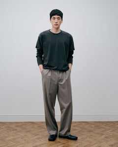 Daniel Simmons - Layered Long Sleeve T-Shirt - Grey/Cream