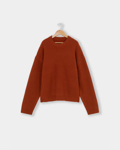 Merino Knit Sweater - Rust