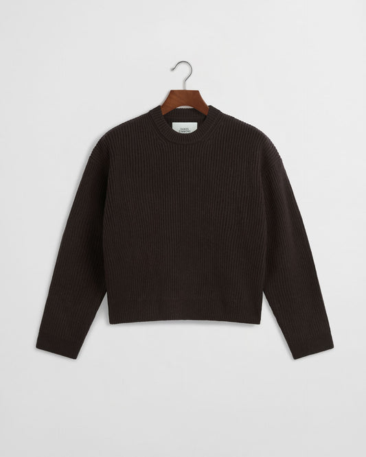Merino Knit Sweater - Mahogany Brown