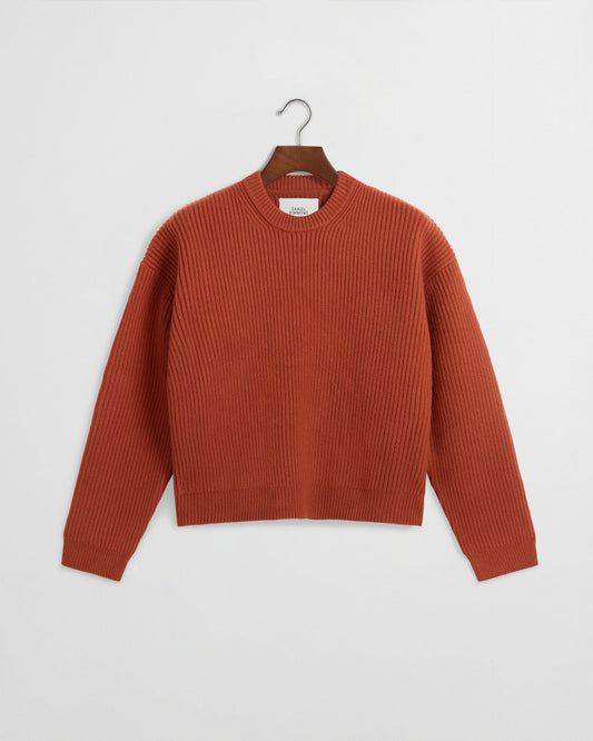 Merino Knit Sweater - Rust
