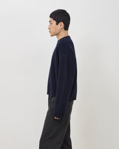 Merino Knit Sweater - Navy