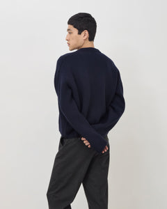 Merino Knit Sweater - Navy