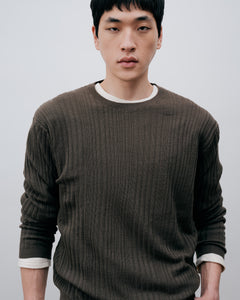 Daniel Simmons - Pelosa Knit Long Sleeve - Dark Olive