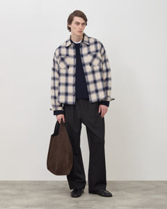 Japanese Flannel Shirt - Blue / Cream