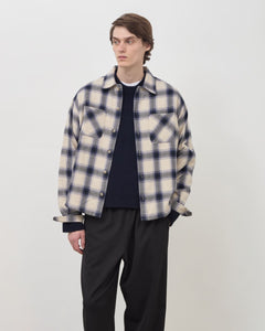Japanese Flannel Shirt - Blue / Cream