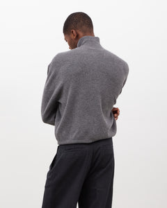 Merino Roll Neck Sweater - Grey