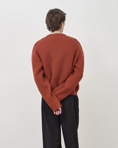 Merino Knit Sweater - Rust