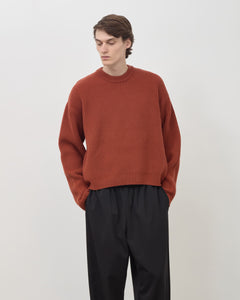 Merino Knit Sweater - Rust