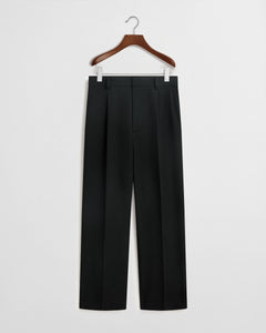 Soft Handle Essential Pleated Trousers - Black