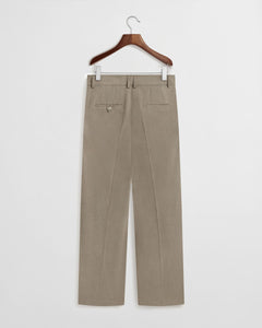 Soft Handle Essential Pleated Trousers - Pebble