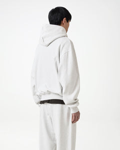 Zip Fleeceback Hoodie - Ash Grey