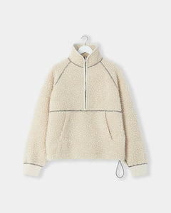 Wool Pullover Fleece - Cream