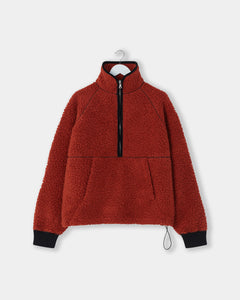 Wool Pullover Fleece - Orange